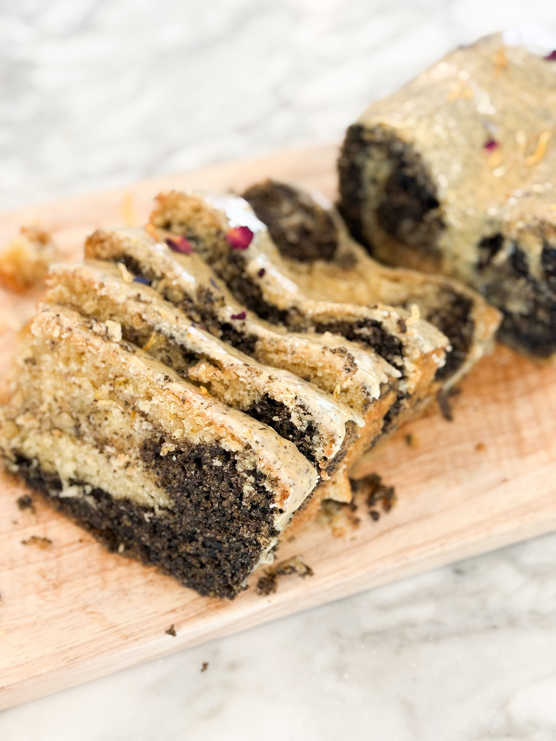 Tahini, Black Sesame & Earl Grey Marble Loaf