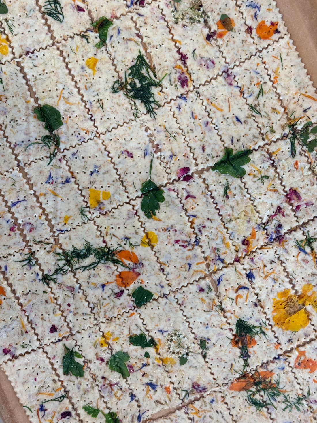 Sourdough Discard Botanical Crackers