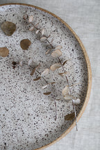 Speckled Matte White Handmade Dinner Plate, Minimalist Pottery, Ceramic, Made to Order, Dinnerware