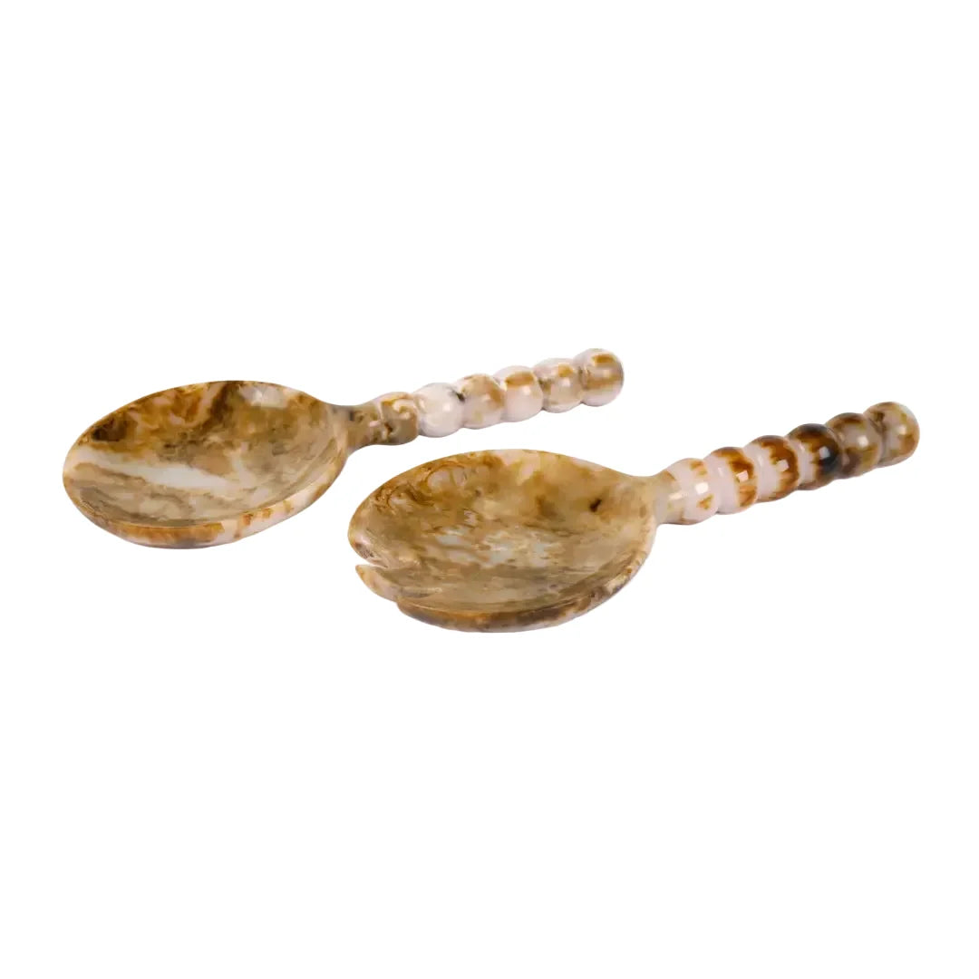 Resin Salad Server-Brown (Set of 2), 4.10 x 8.75 inches