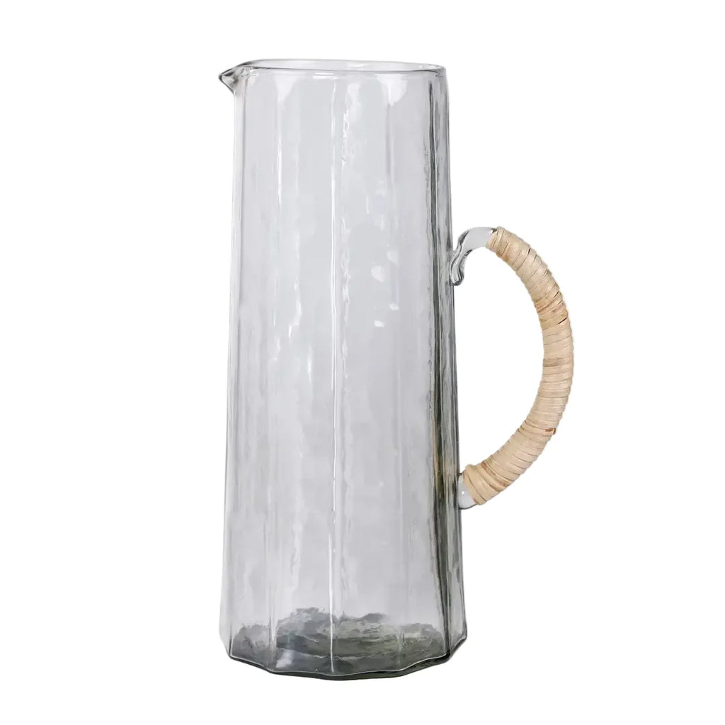 Hammered water pitcher, Natural -6.25 x 9.5 Inches