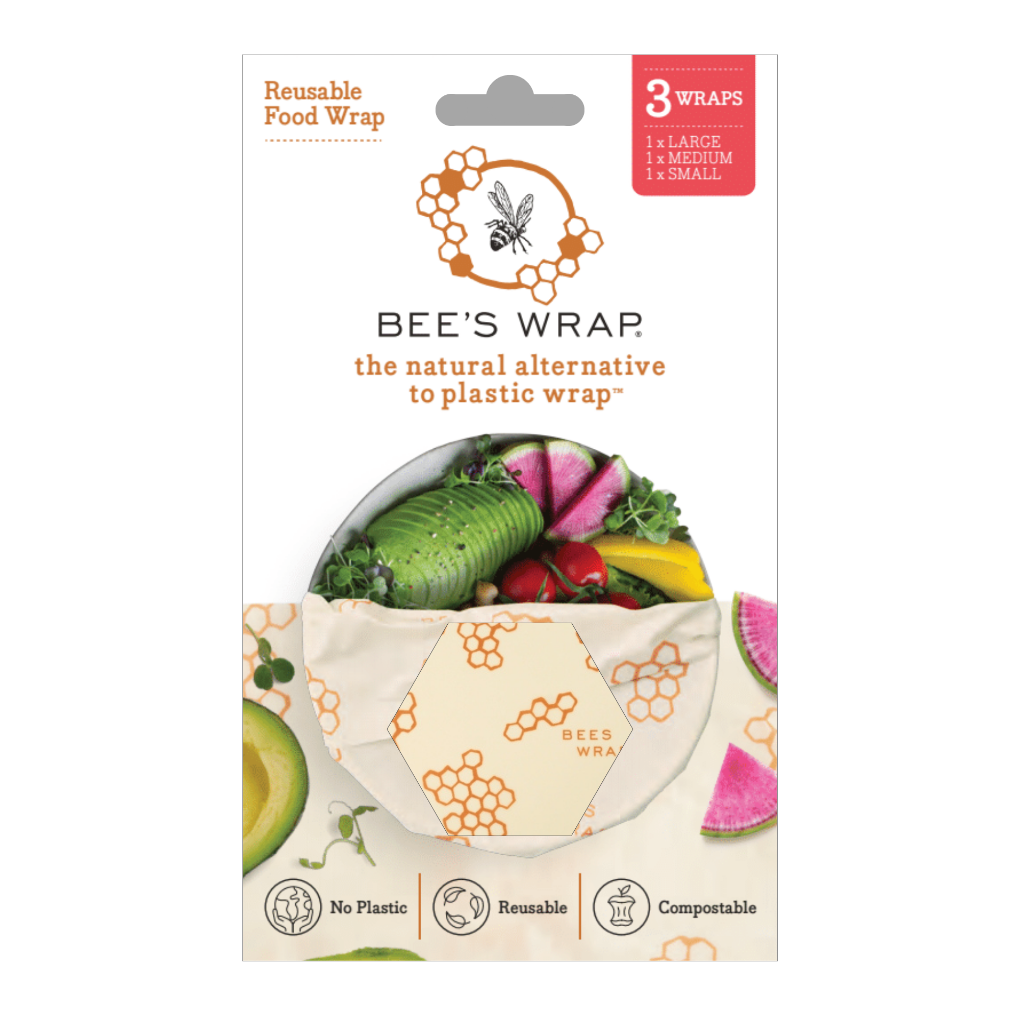 Bee's Wrap - Assorted 3 Pack - Honeycomb