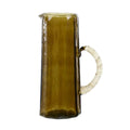 Brown Hammered Water Pitcher | Handcrafted Glass