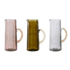 Hammered water pitcher, Natural -6.25 x 9.5 Inches