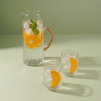 Hammered water pitcher, Natural -6.25 x 9.5 Inches