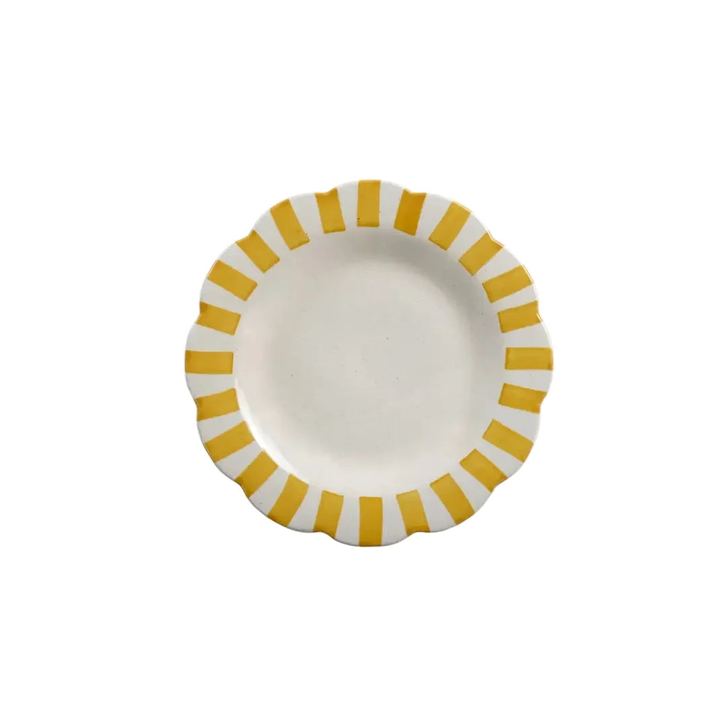 Yellow Stripe Dinner Plate | 10 in (Set of 2)