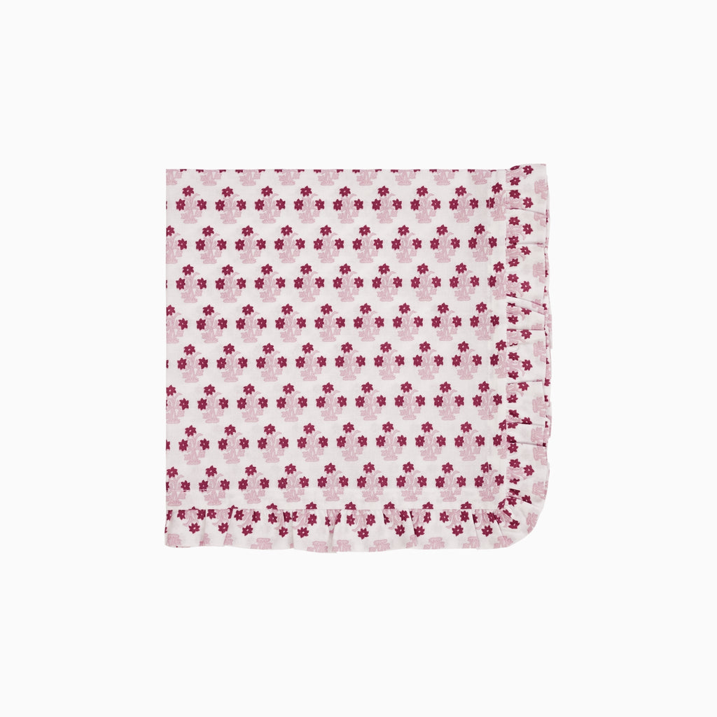 Abigail Pink Ruffled Dinner Napkin - Set of 4