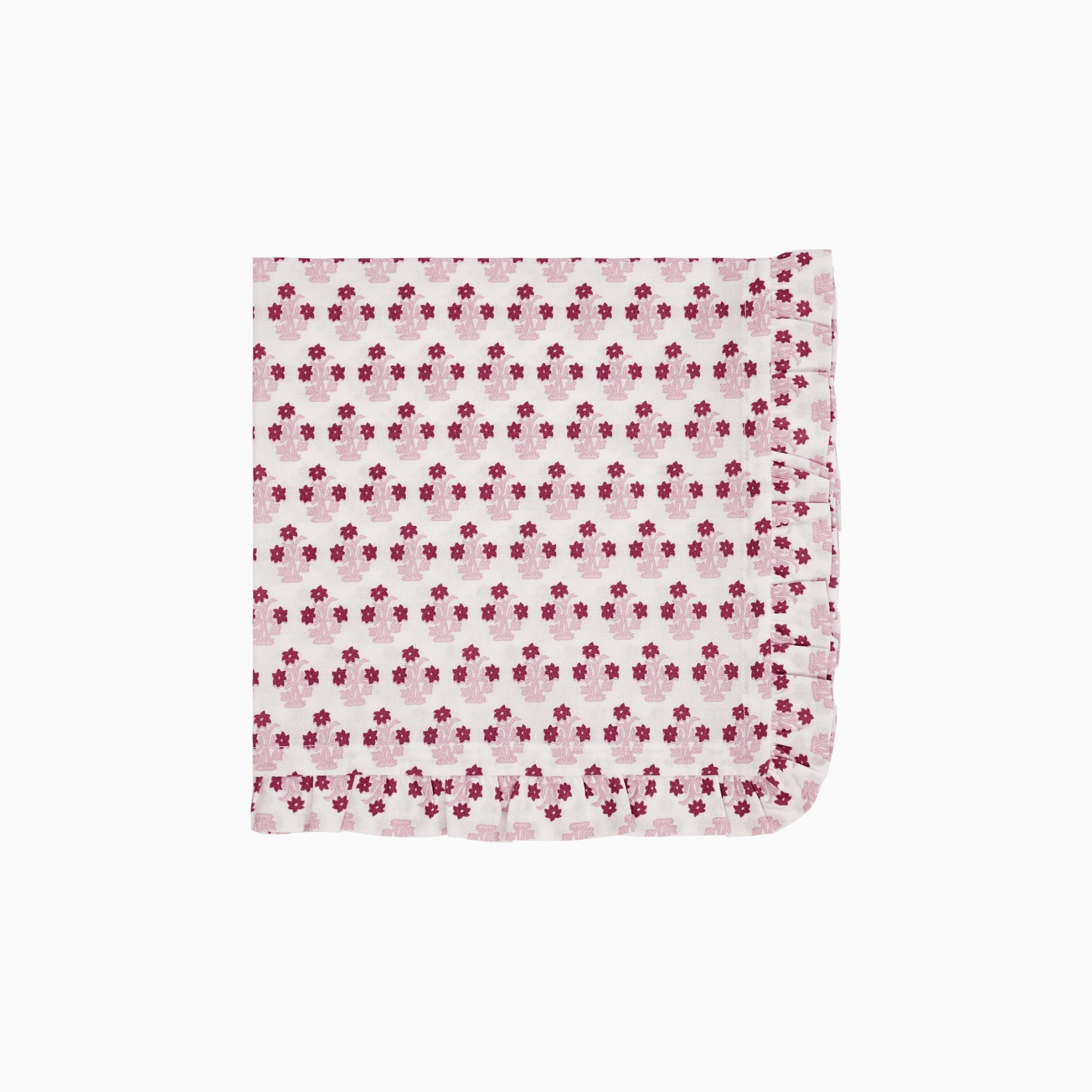 Abigail Pink Ruffled Dinner Napkin - Set of 4