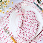 Abigail Pink Ruffled Dinner Napkin - Set of 4