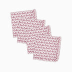 Abigail Pink Ruffled Dinner Napkin - Set of 4
