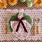 Abigail Pink Ruffled Dinner Napkin - Set of 4