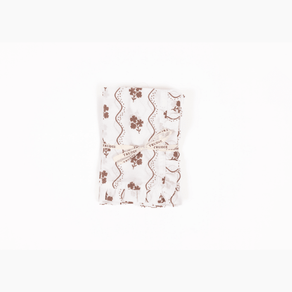 Beatrice Chocolate Ruffled Napkins - Set of 4
