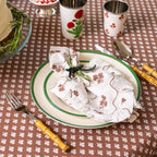 Beatrice Chocolate Ruffled Napkins - Set of 4