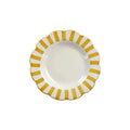 Yellow Stripe Dinner Plate | Handpainted Ceramic (Set of 2)