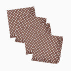 Constance Chocolate Ruffled Dinner Napkins - Set of 4