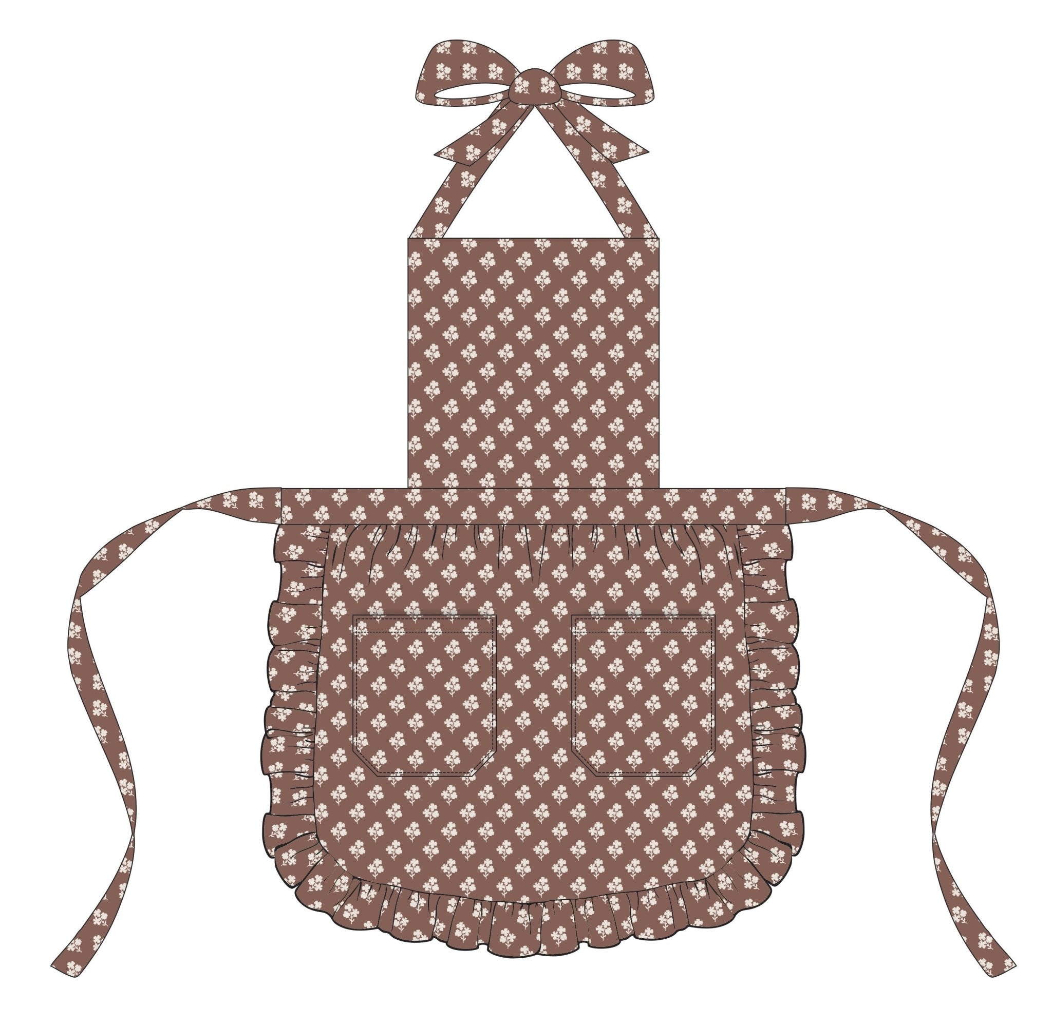 Constance Floral Ruffled Kids Apron