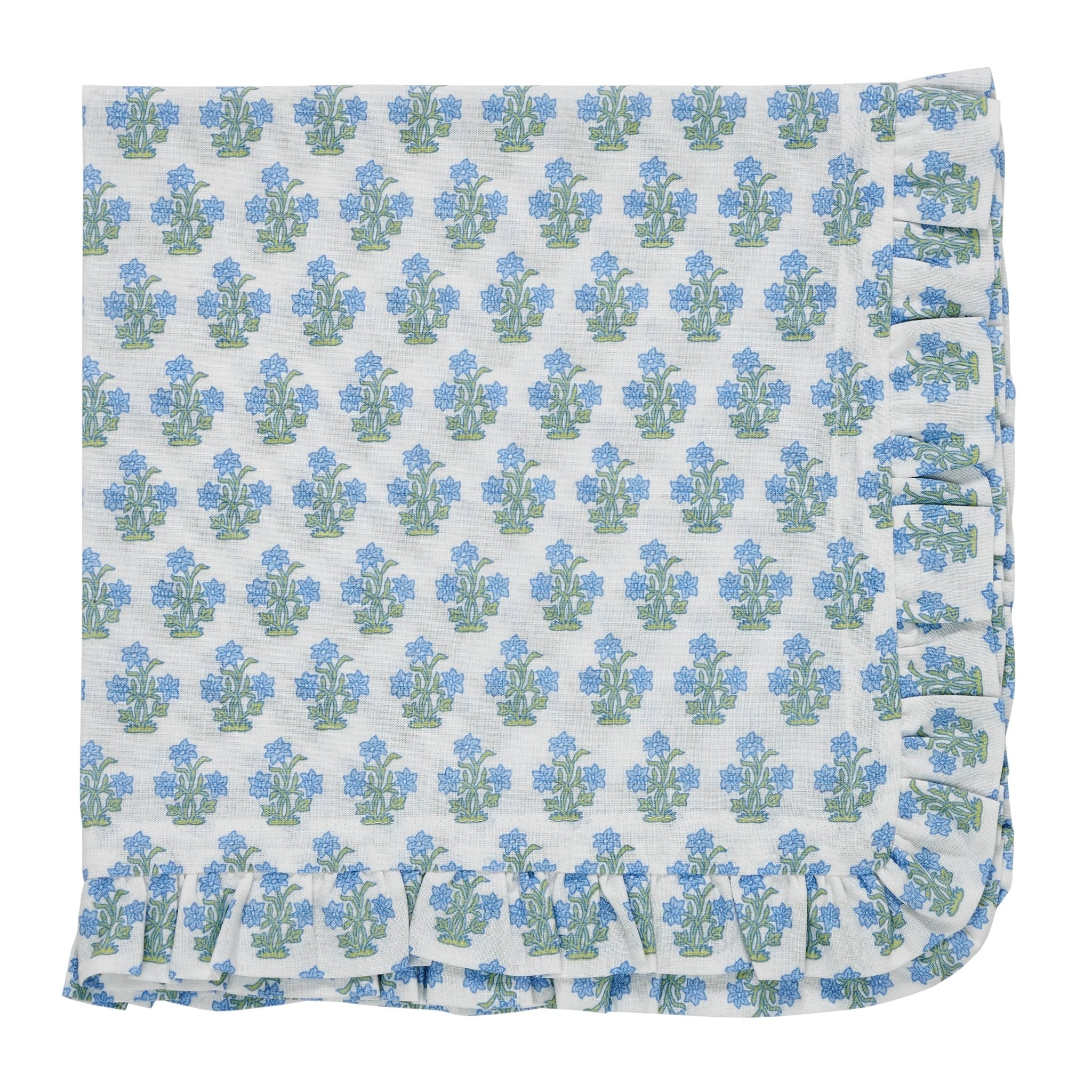 Dorothy Blue Ruffled Dinner Napkins - Set of 4