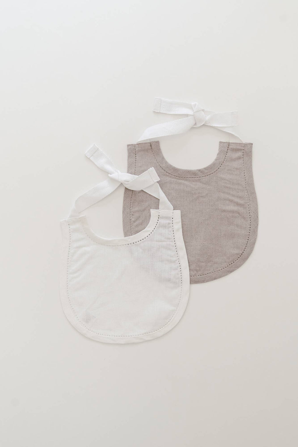 Linen Keepsake Baby Bib Gift Set