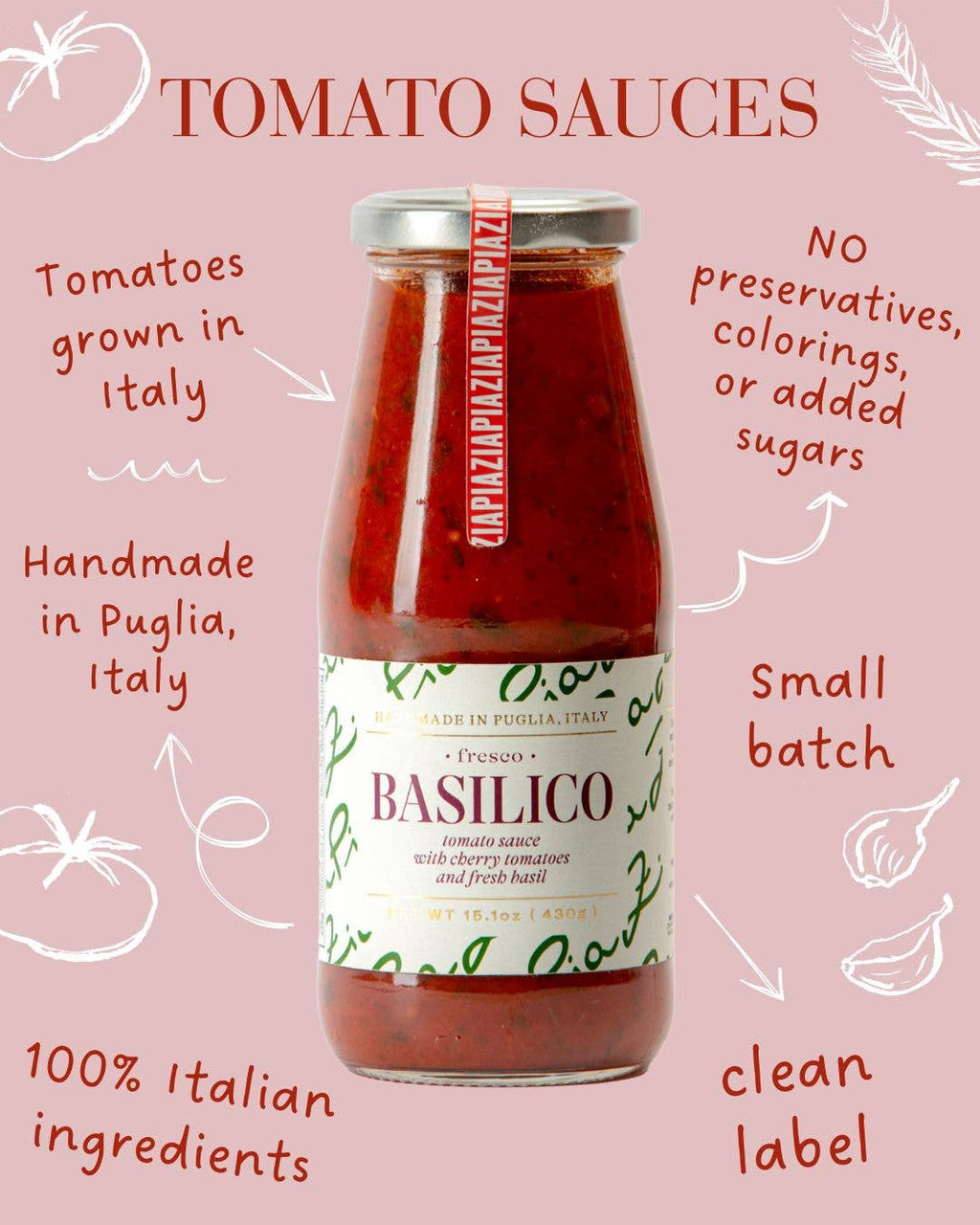 Zia Pia Basilico Tomato Sauce