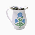 Poppy Blue Hand-painted Enamelware Pitcher
