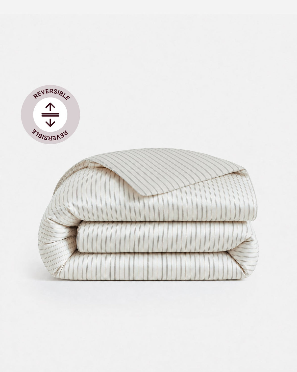 Perla Reversible Cotton Sateen Duvet Cover